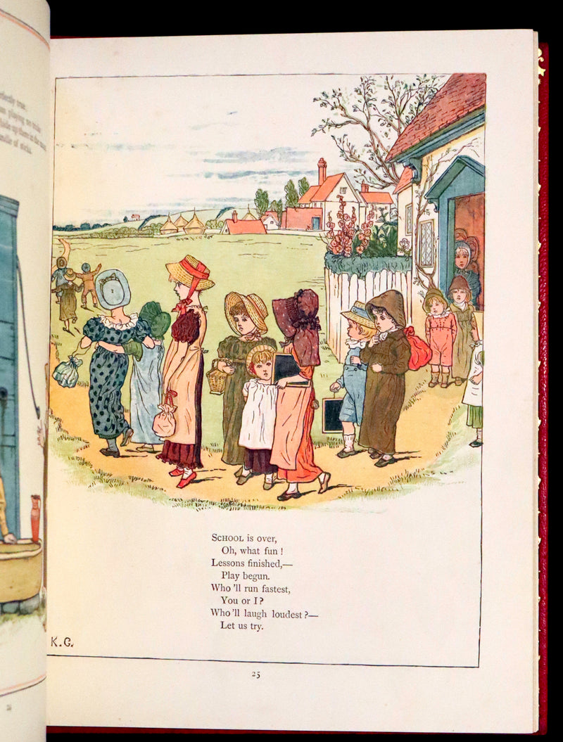 1878 First Edition bound by Sangorski - Under the Window. Pictures & Rhymes for Children by Kate Greenaway.