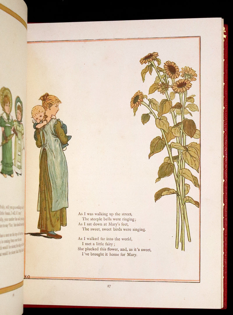 1878 First Edition bound by Sangorski - Under the Window. Pictures & Rhymes for Children by Kate Greenaway.