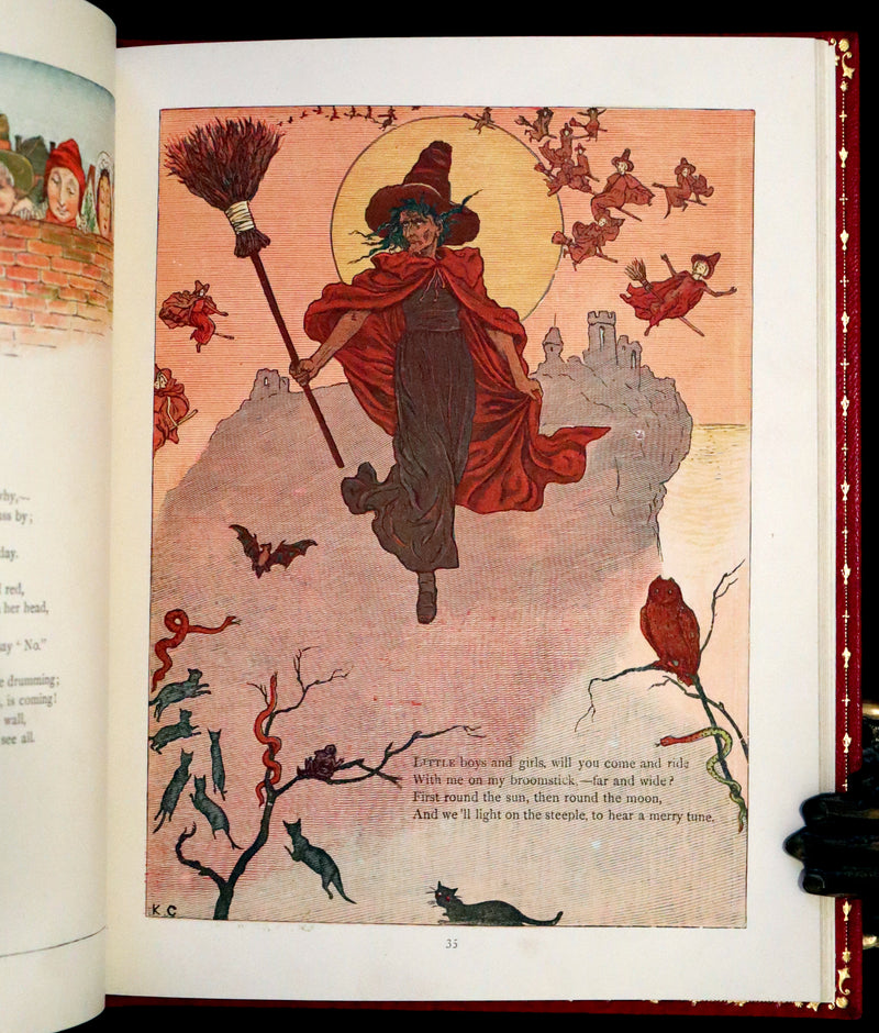 1878 First Edition bound by Sangorski - Under the Window. Pictures & Rhymes for Children by Kate Greenaway.