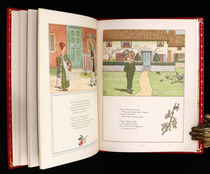 1878 First Edition bound by Sangorski - Under the Window. Pictures & Rhymes for Children by Kate Greenaway.