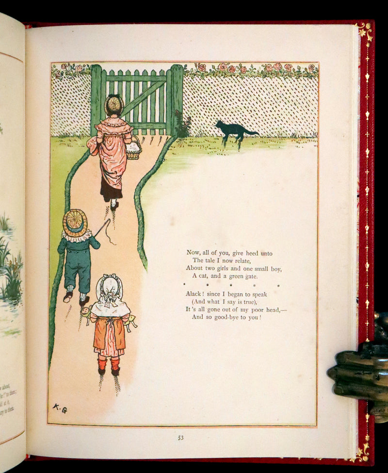 1878 First Edition bound by Sangorski - Under the Window. Pictures & Rhymes for Children by Kate Greenaway.