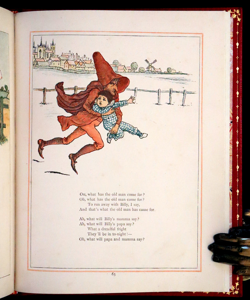 1878 First Edition bound by Sangorski - Under the Window. Pictures & Rhymes for Children by Kate Greenaway.