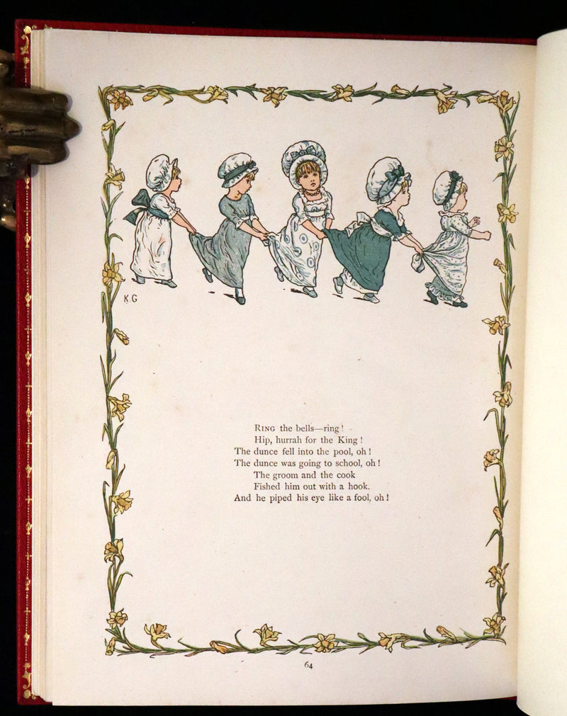 1878 First Edition bound by Sangorski - Under the Window. Pictures & Rhymes for Children by Kate Greenaway.