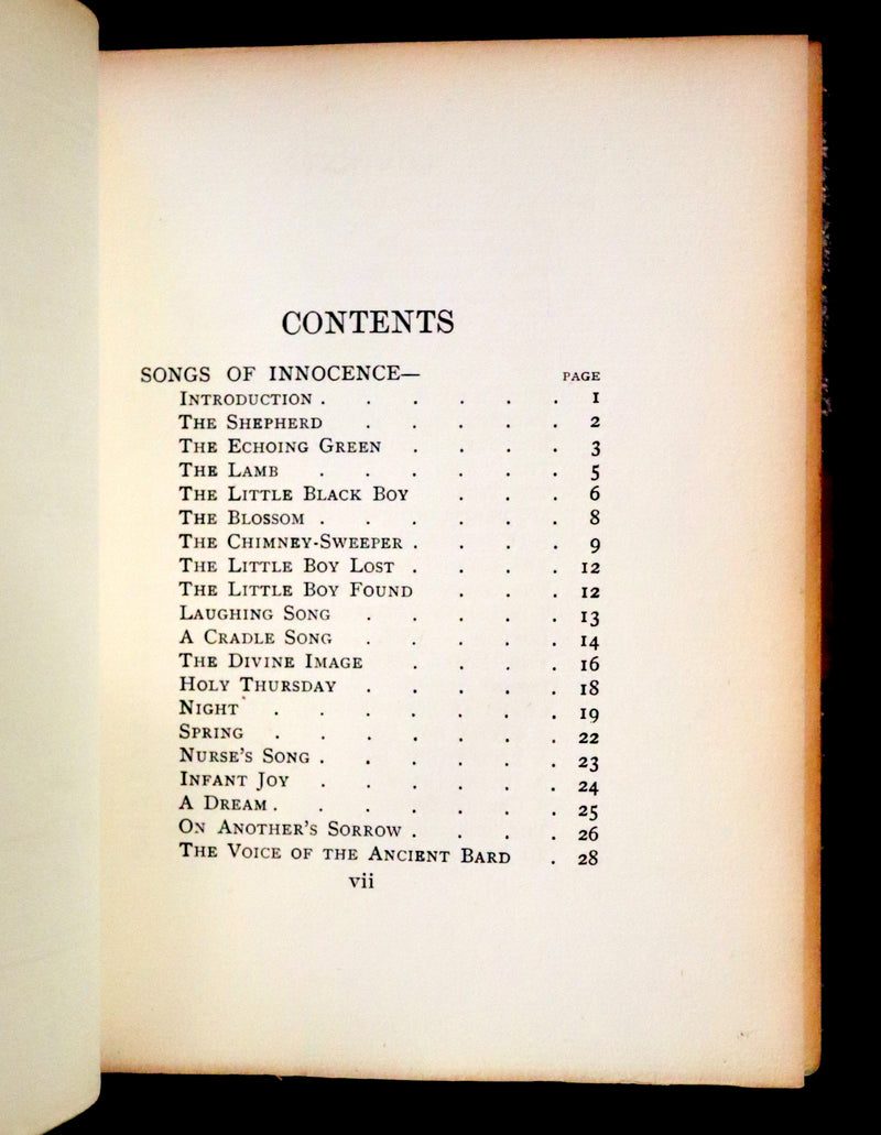 1911 Rare Book - Songs of Innocence and Songs of Experience by William Blake.