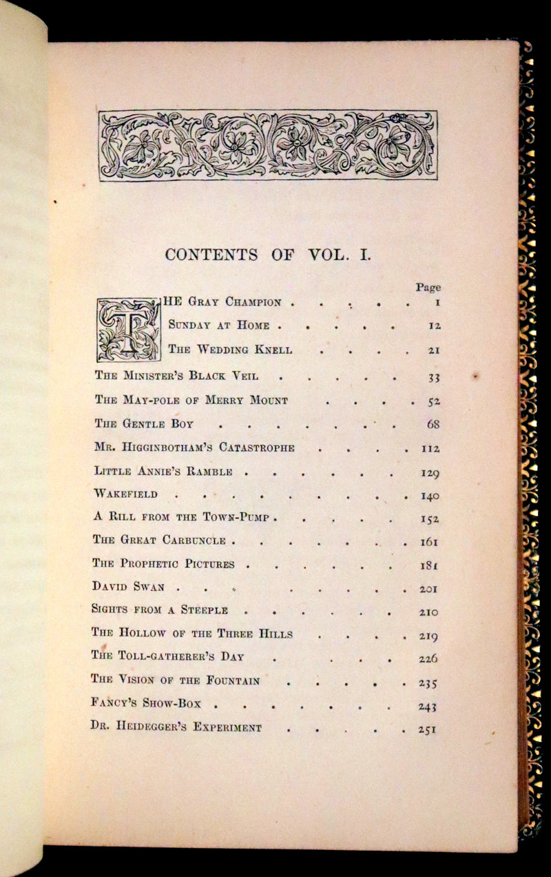 1865 Rare Book set - Twice-Told Tales by Nathaniel Hawthorne.