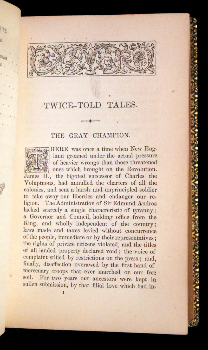 1865 Rare Book set - Twice-Told Tales by Nathaniel Hawthorne.