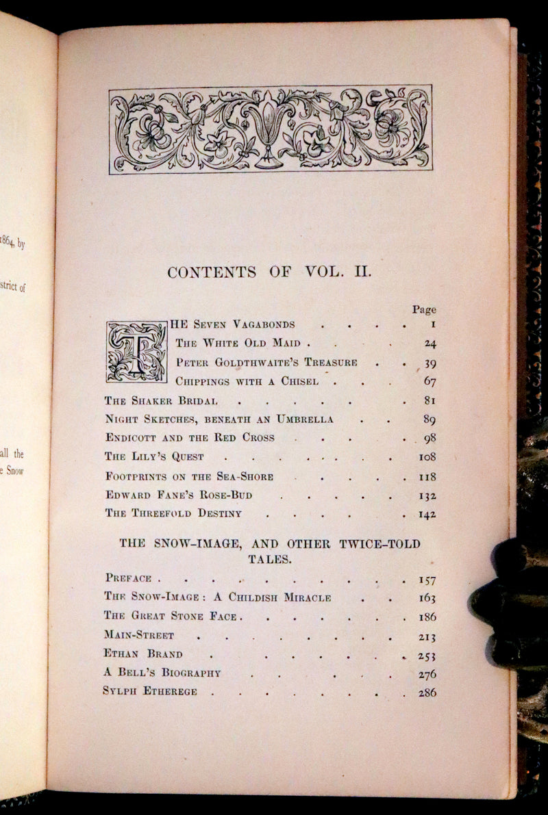 1865 Rare Book set - Twice-Told Tales by Nathaniel Hawthorne.
