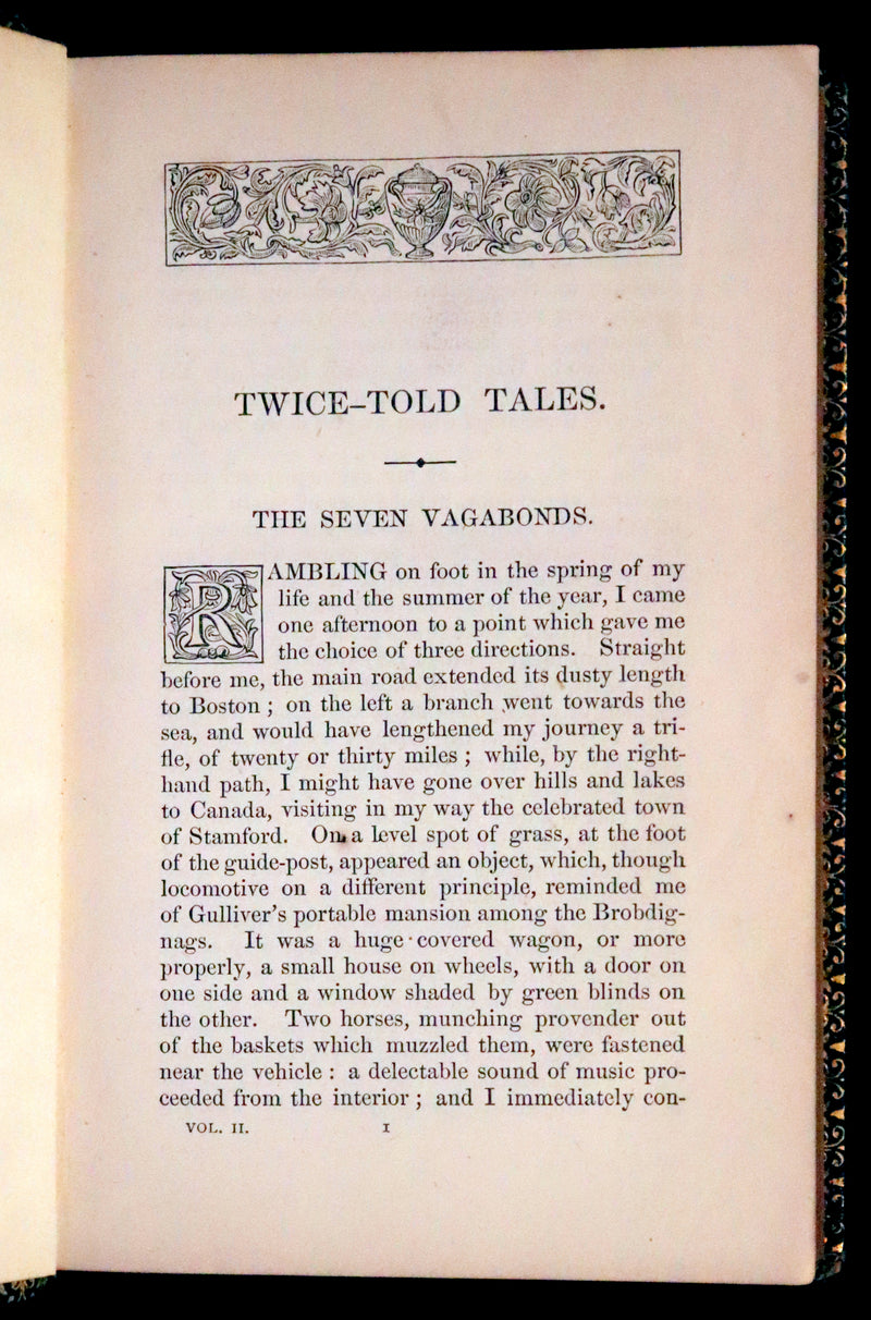 1865 Rare Book set - Twice-Told Tales by Nathaniel Hawthorne.