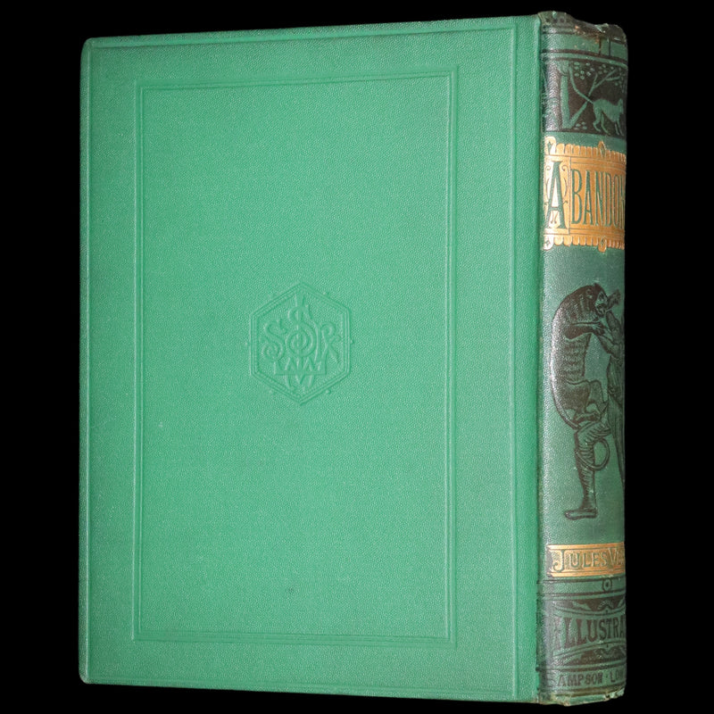 1886 Rare Books - Abandoned (The Mysterious Island) by Jules Verne. Illustrated.