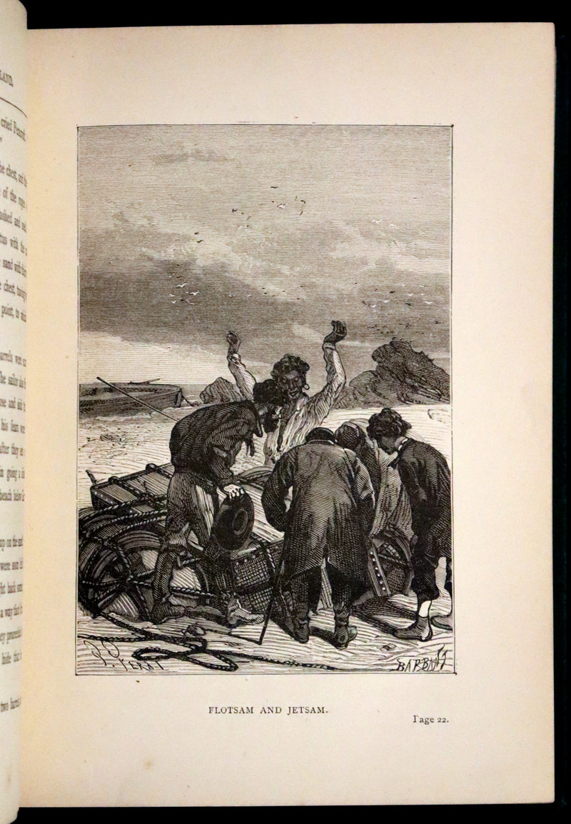 1886 Rare Books - Abandoned (The Mysterious Island) by Jules Verne. Illustrated.