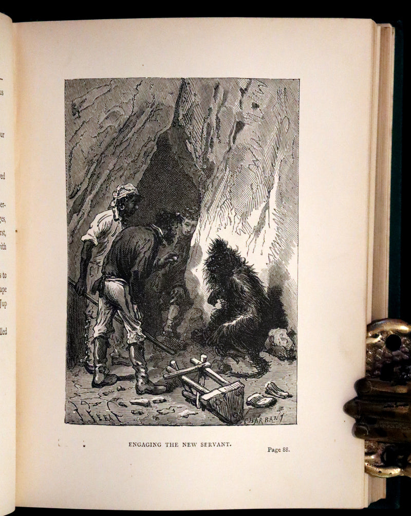 1886 Rare Books - Abandoned (The Mysterious Island) by Jules Verne. Illustrated.