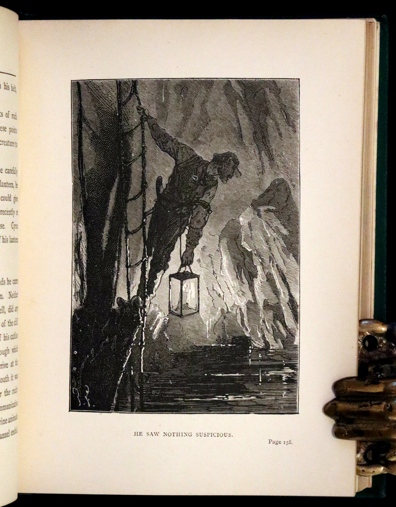 1886 Rare Books - Abandoned (The Mysterious Island) by Jules Verne. Illustrated.