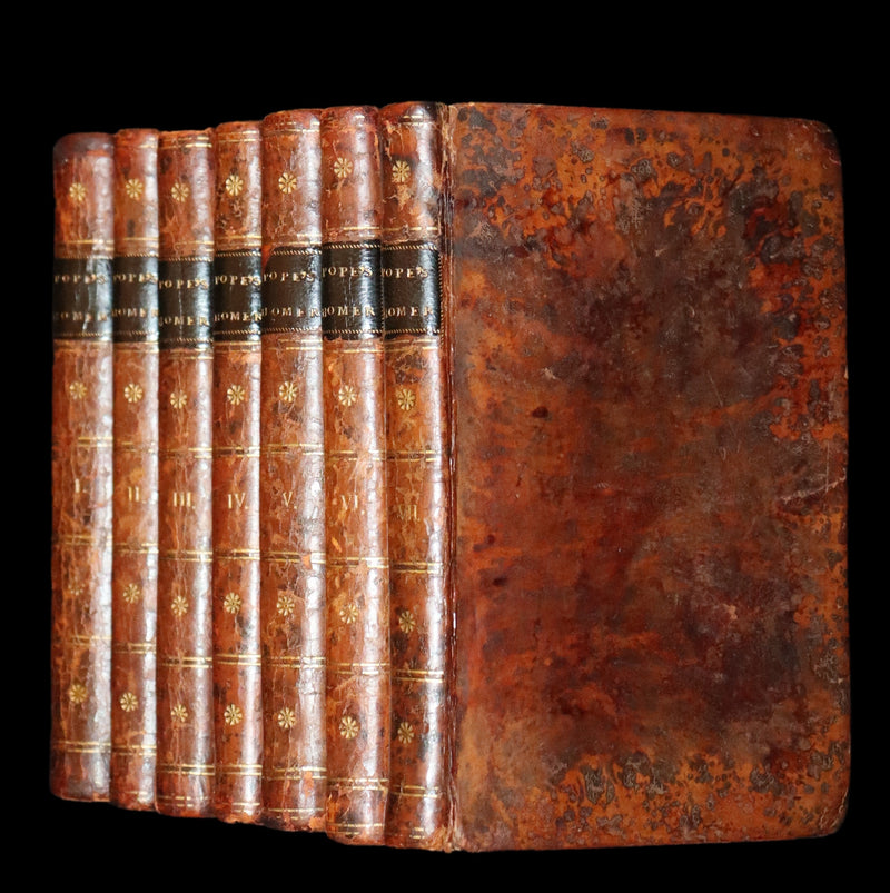 1807 Scarce Complete Book Set - The Odyssey and Iliad by Homer. Illustrations and Maps.