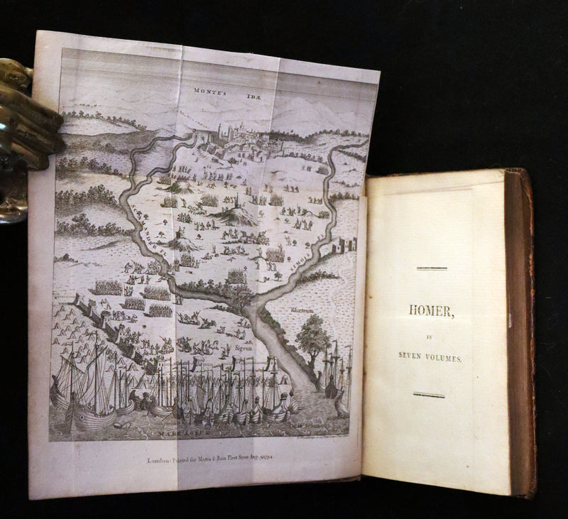 1807 Scarce Complete Book Set - The Odyssey and Iliad by Homer. Illustrations and Maps.