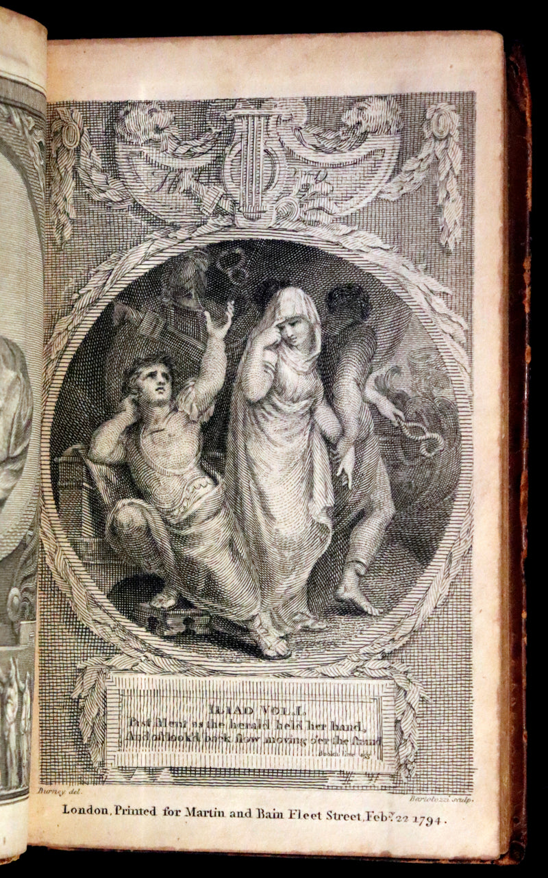 1807 Scarce Complete Book Set - The Odyssey and Iliad by Homer. Illustrations and Maps.