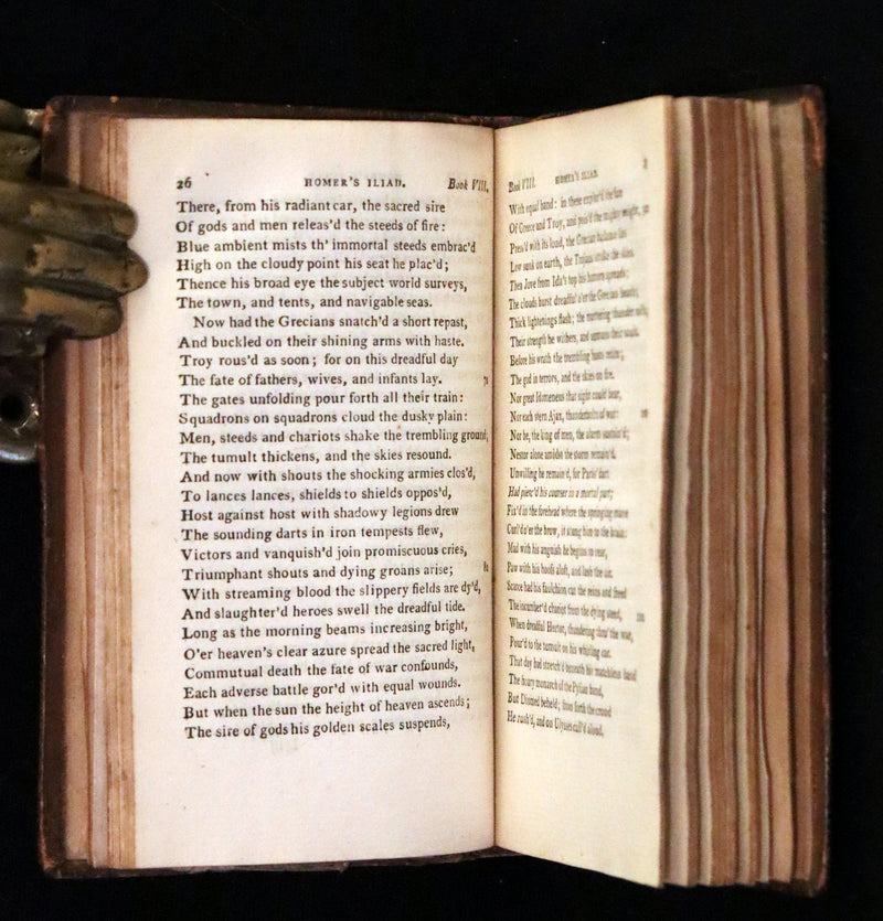 1807 Scarce Complete Book Set - The Odyssey and Iliad by Homer. Illustrations and Maps.