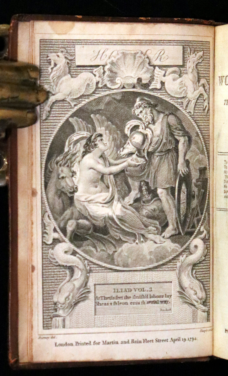 1807 Scarce Complete Book Set - The Odyssey and Iliad by Homer. Illustrations and Maps.