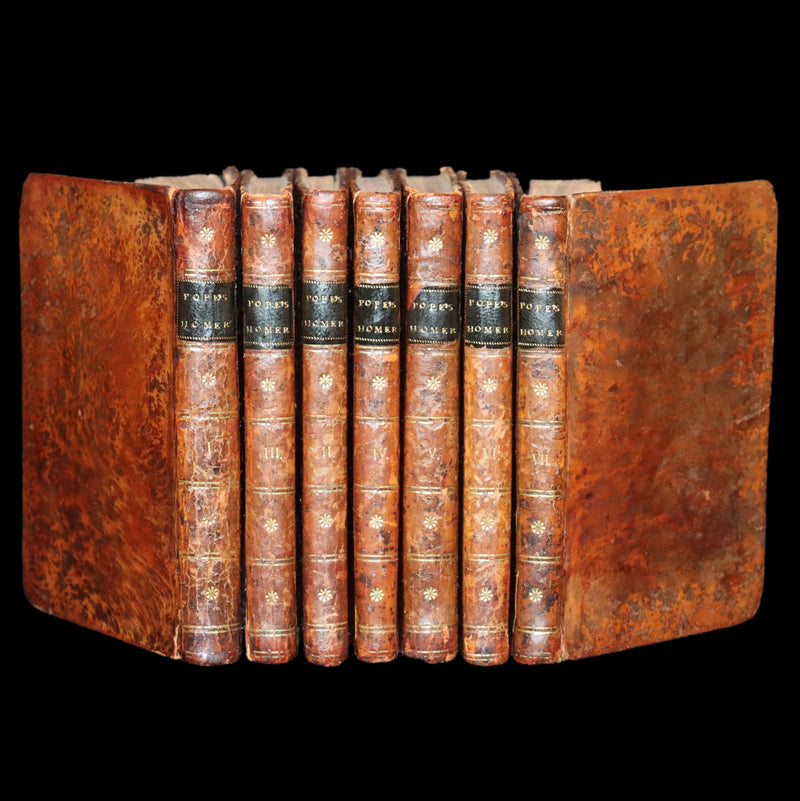 1807 Scarce Complete Book Set - The Odyssey and Iliad by Homer. Illustrations and Maps.