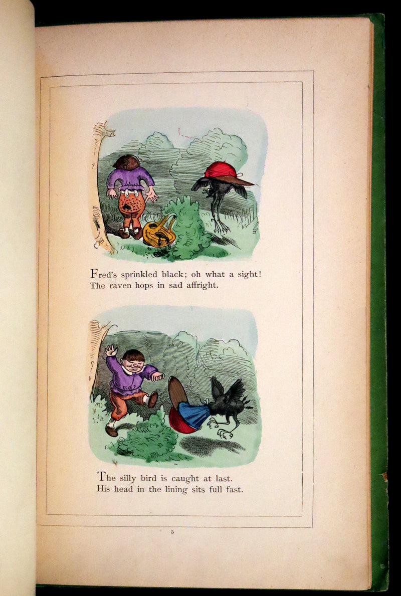 1874 Scarce First Edition - Jack Huckaback, The Scapegrace Raven by Wilhelm Busch.