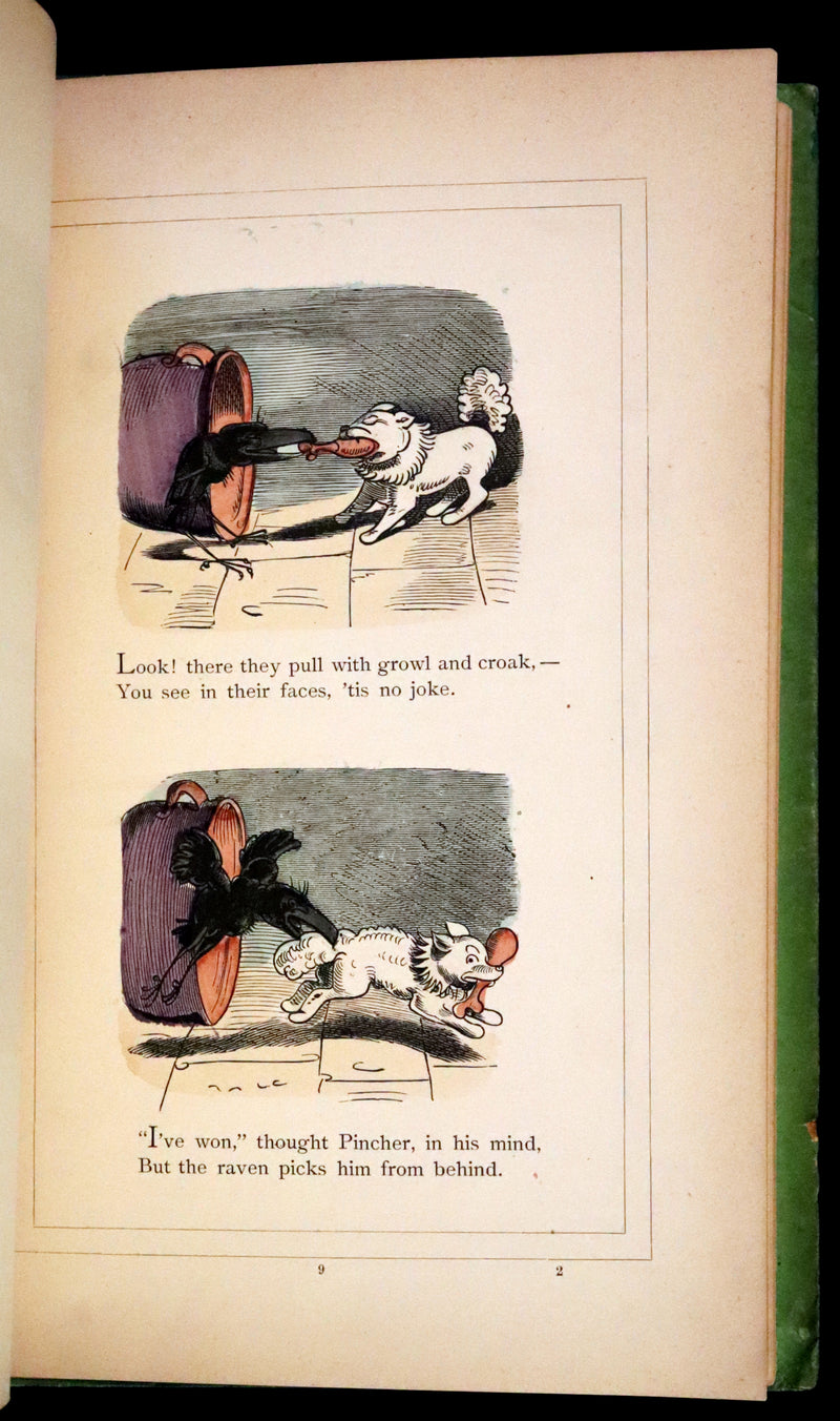 1874 Scarce First Edition - Jack Huckaback, The Scapegrace Raven by Wilhelm Busch.