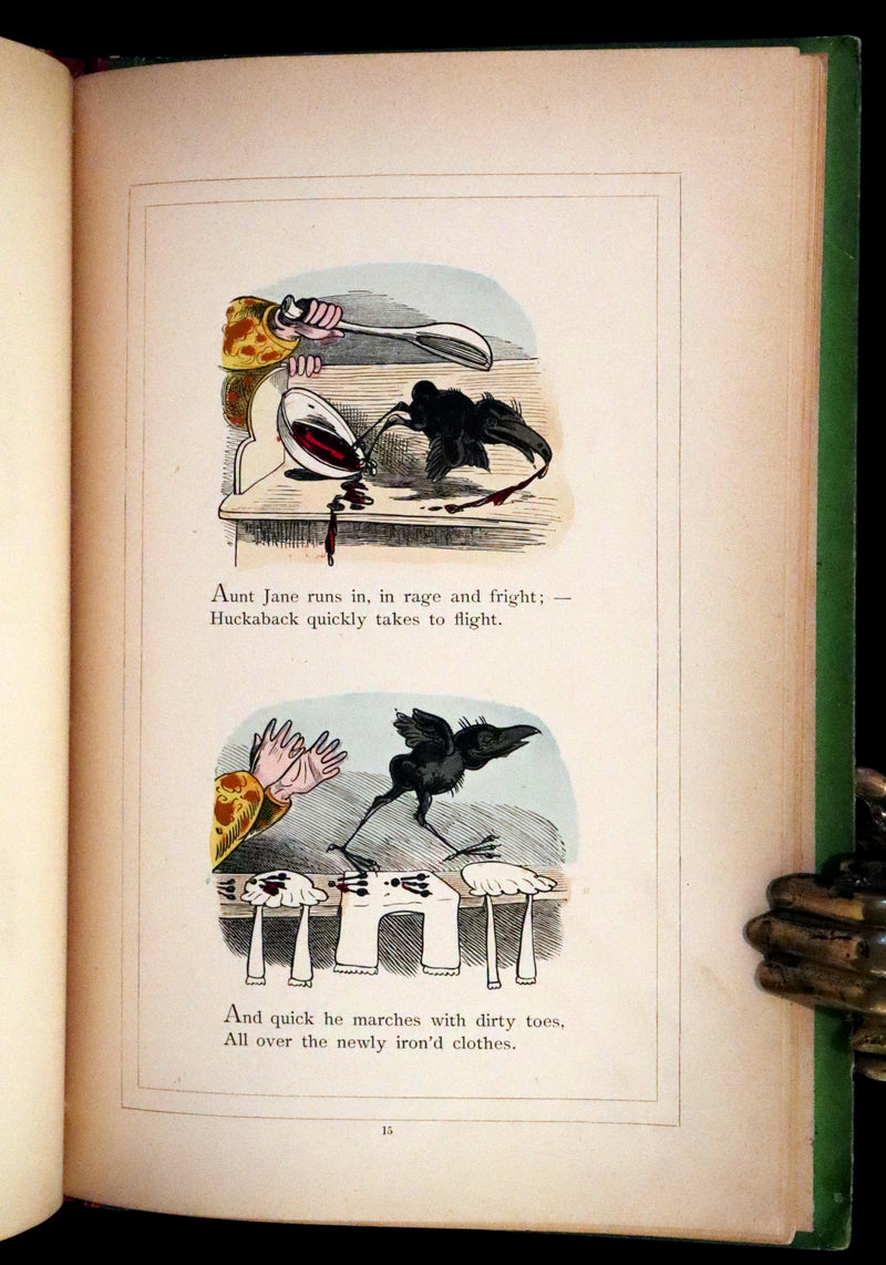 1874 Scarce First Edition - Jack Huckaback, The Scapegrace Raven by Wilhelm Busch.