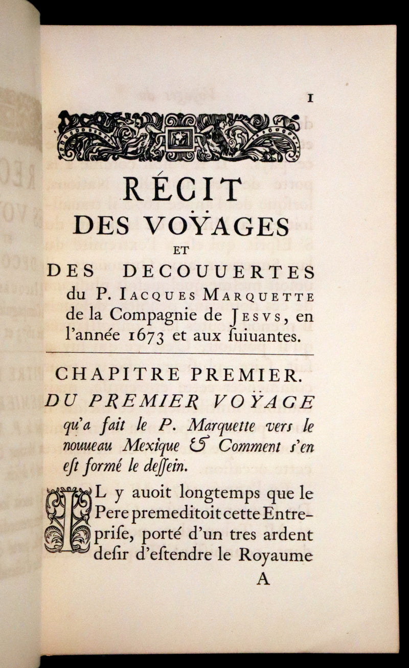 1855 Scarce French Edition - Travels and Discoveries of Father Marquette in 1673. Michigan and Mississippi.