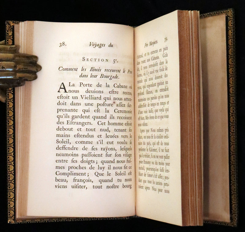 1855 Scarce French Edition - Travels and Discoveries of Father Marquette in 1673. Michigan and Mississippi.