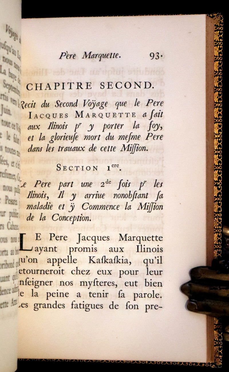 1855 Scarce French Edition - Travels and Discoveries of Father Marquette in 1673. Michigan and Mississippi.