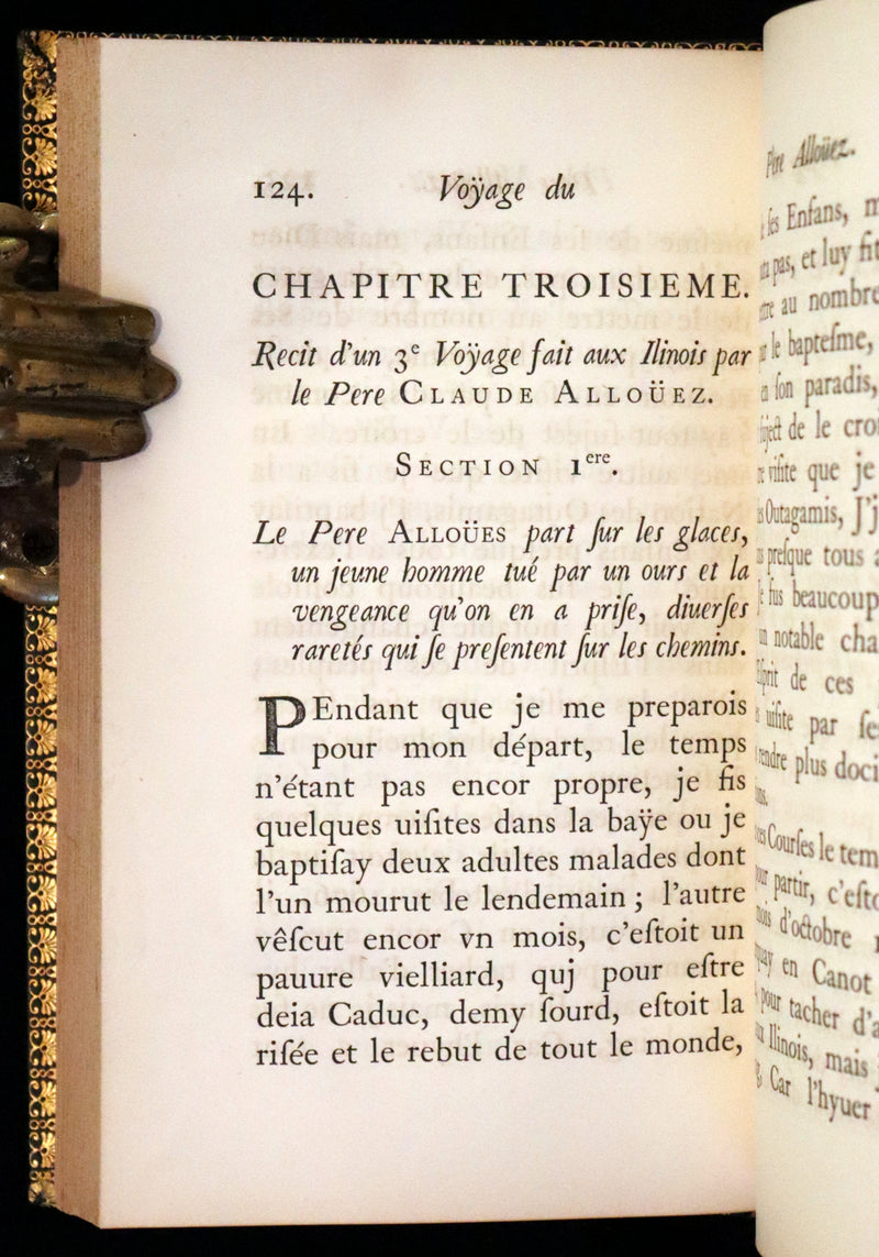 1855 Scarce French Edition - Travels and Discoveries of Father Marquette in 1673. Michigan and Mississippi.