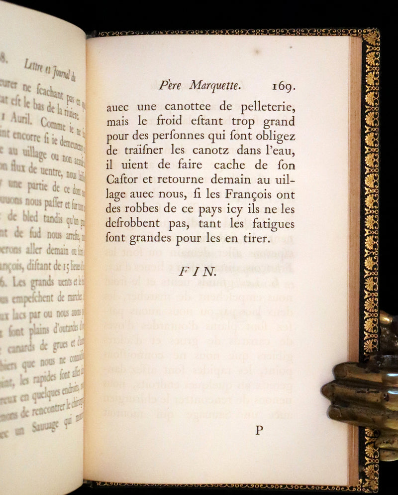 1855 Scarce French Edition - Travels and Discoveries of Father Marquette in 1673. Michigan and Mississippi.