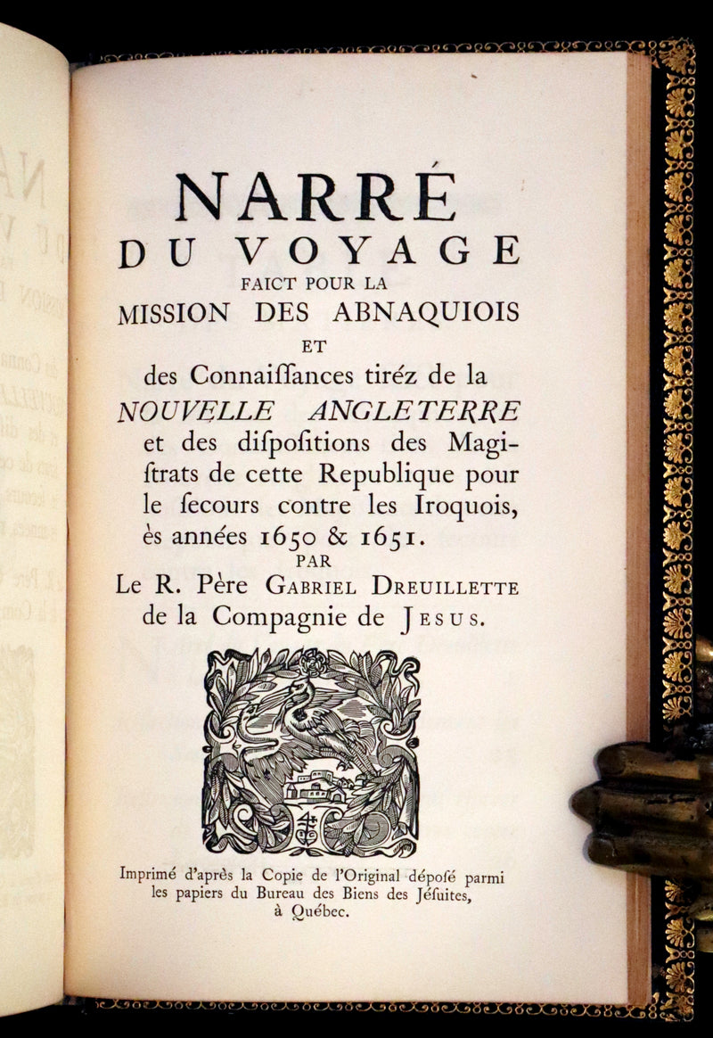 1855 Scarce French Edition - Travels and Discoveries of Father Marquette in 1673. Michigan and Mississippi.