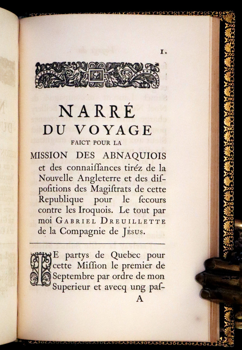 1855 Scarce French Edition - Travels and Discoveries of Father Marquette in 1673. Michigan and Mississippi.