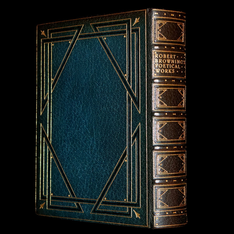 1919 Exquisite Bayntun Mocco Binding - The Poetical Works of Robert Browning.
