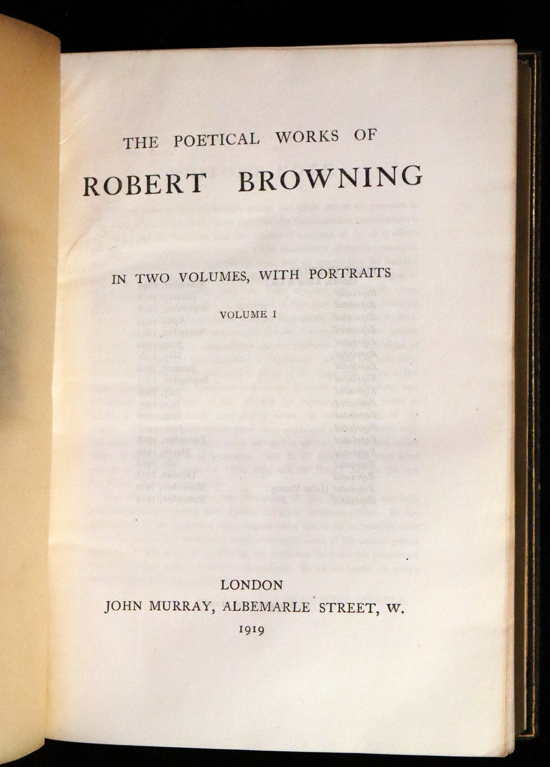 1919 Exquisite Bayntun Mocco Binding - The Poetical Works of Robert Browning.