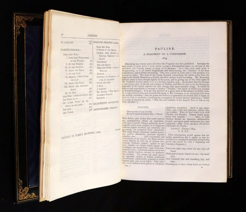 1919 Exquisite Bayntun Mocco Binding - The Poetical Works of Robert Browning.