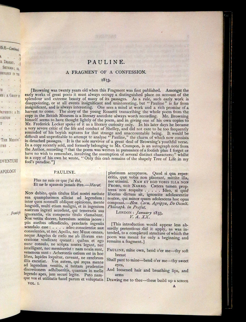 1919 Exquisite Bayntun Mocco Binding - The Poetical Works of Robert Browning.