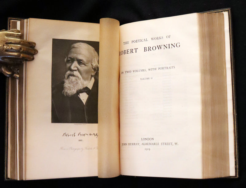 1919 Exquisite Bayntun Mocco Binding - The Poetical Works of Robert Browning.
