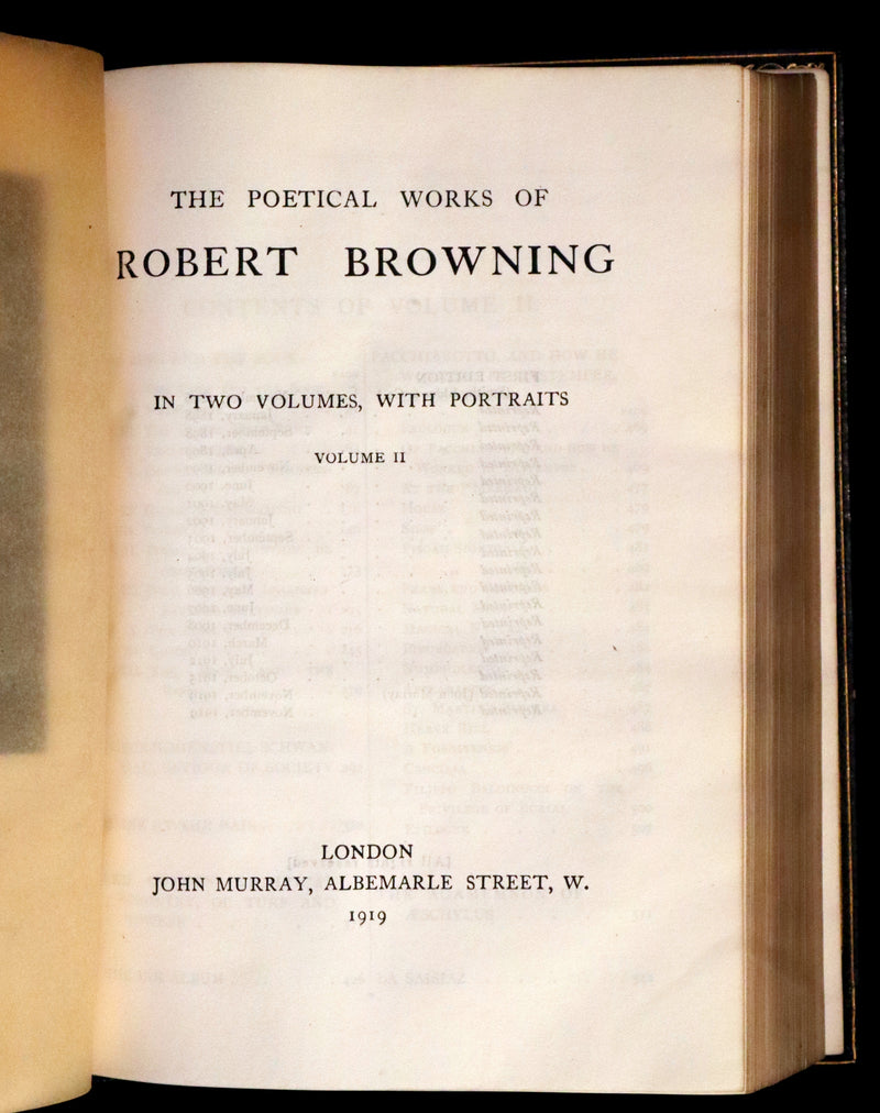 1919 Exquisite Bayntun Mocco Binding - The Poetical Works of Robert Browning.