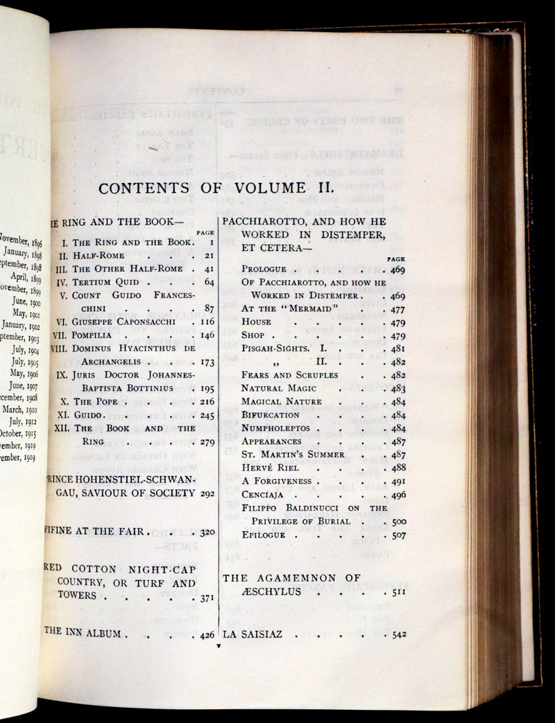 1919 Exquisite Bayntun Mocco Binding - The Poetical Works of Robert Browning.