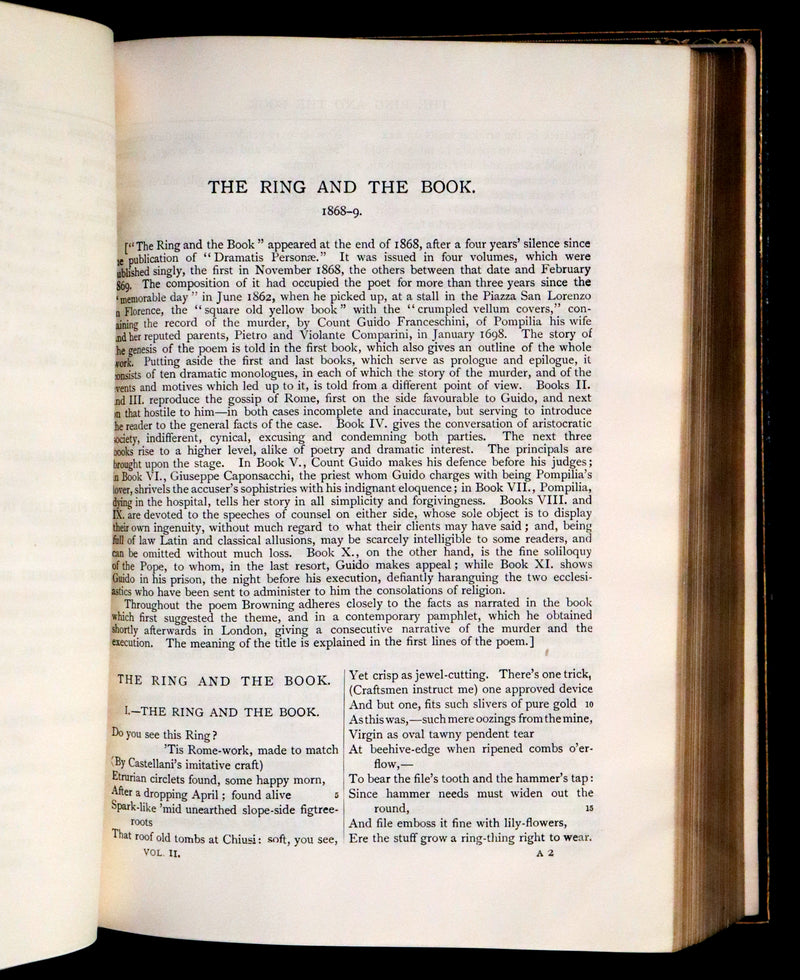1919 Exquisite Bayntun Mocco Binding - The Poetical Works of Robert Browning.