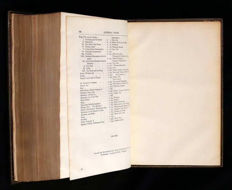 1919 Exquisite Bayntun Mocco Binding - The Poetical Works of Robert Browning.