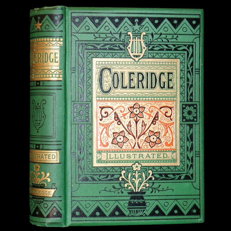 1880 Rare Victorian Book - The Poetical Works of Samuel Taylor Coleridge. Illustrated.