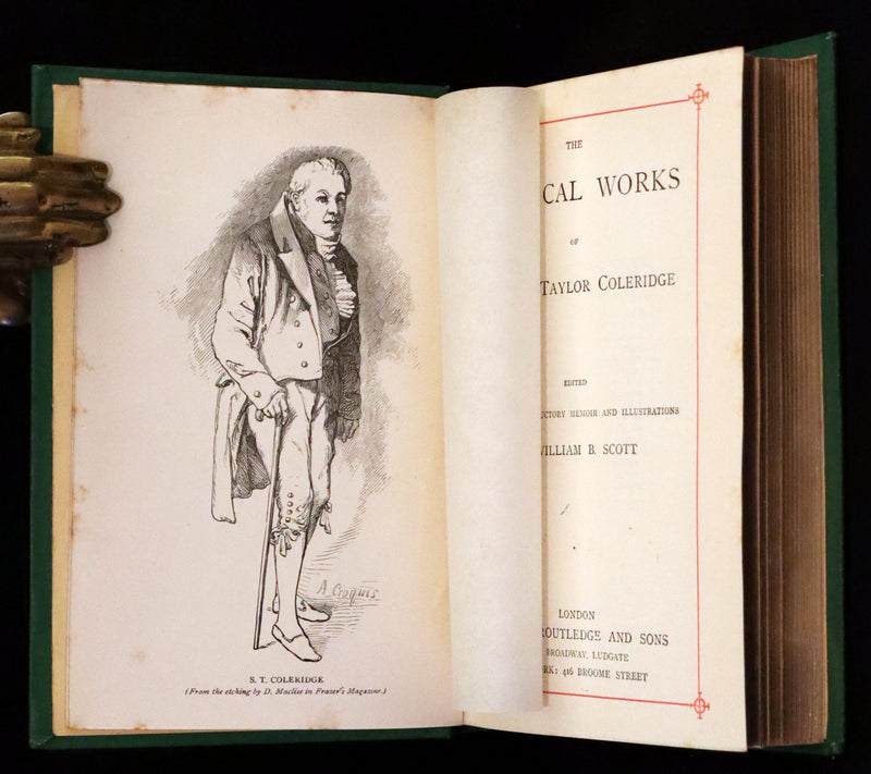 1880 Rare Victorian Book - The Poetical Works of Samuel Taylor Coleridge. Illustrated.