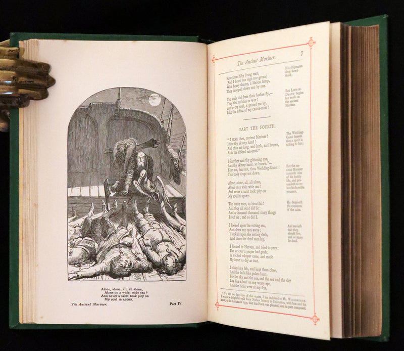 1880 Rare Victorian Book - The Poetical Works of Samuel Taylor Coleridge. Illustrated.