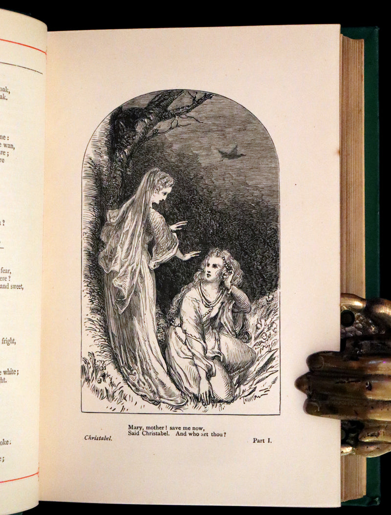 1880 Rare Victorian Book - The Poetical Works of Samuel Taylor Coleridge. Illustrated.