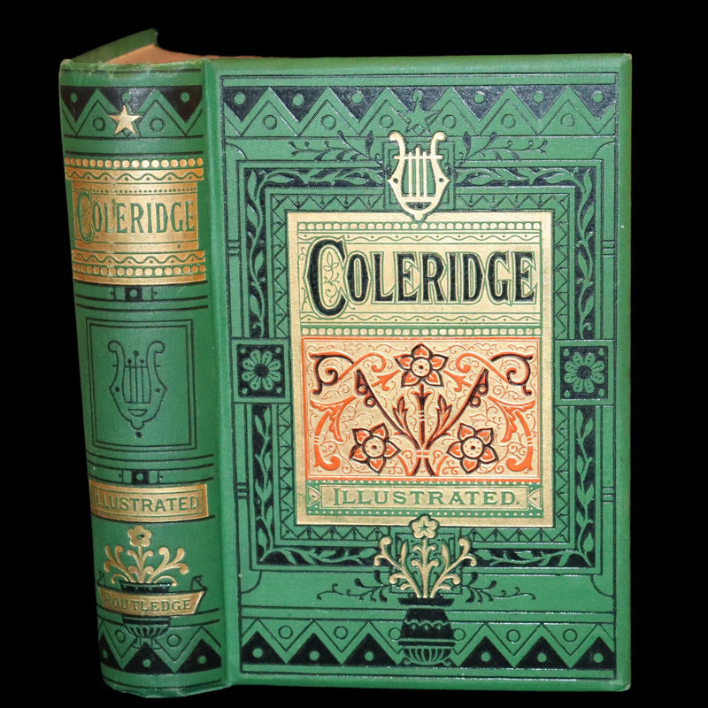 1880 Rare Victorian Book - The Poetical Works of Samuel Taylor Coleridge. Illustrated.