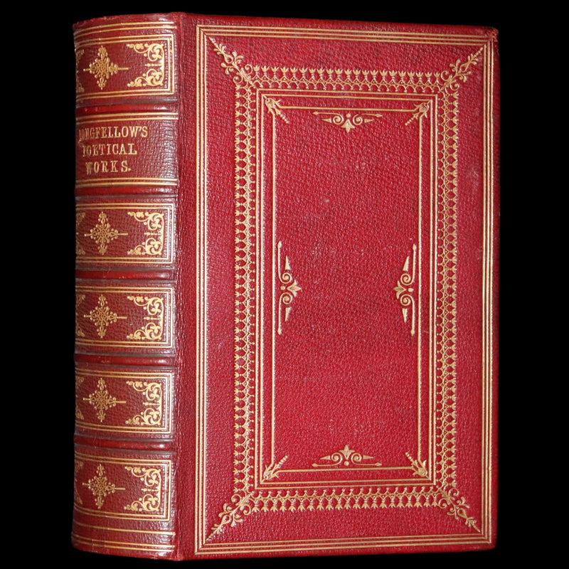 1862 Rare Victorian Book - The Poetical Works of Longfellow Illustrated by Sir John Gilbert.