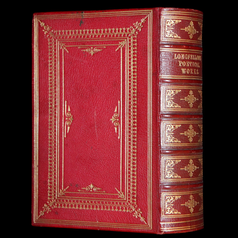 1862 Rare Victorian Book - The Poetical Works of Longfellow Illustrated by Sir John Gilbert.