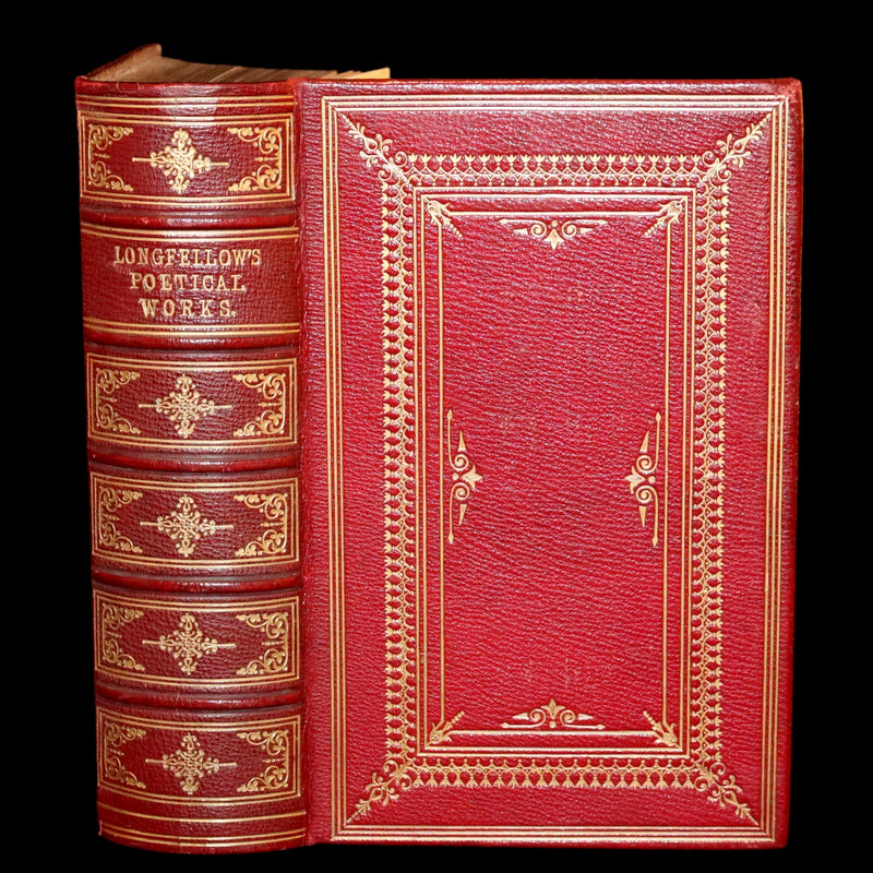 1862 Rare Victorian Book - The Poetical Works of Longfellow Illustrated by Sir John Gilbert.