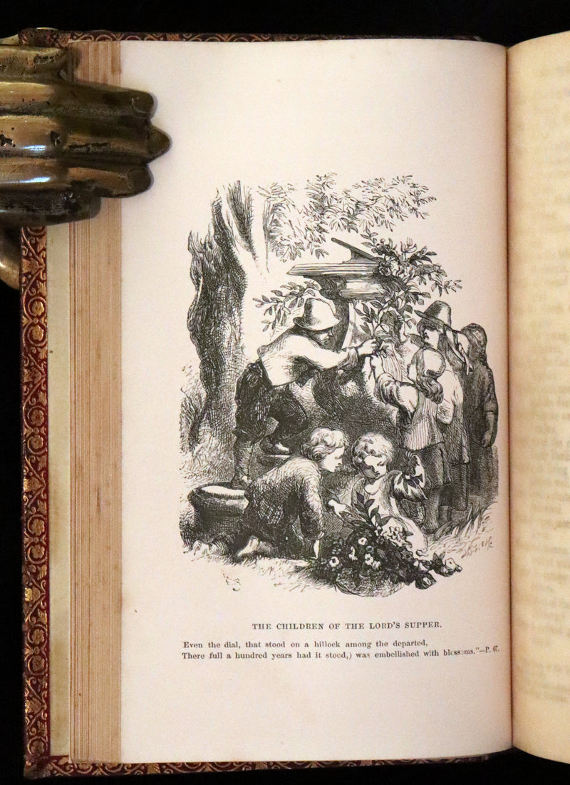 1862 Rare Victorian Book - The Poetical Works of Longfellow Illustrated by Sir John Gilbert.